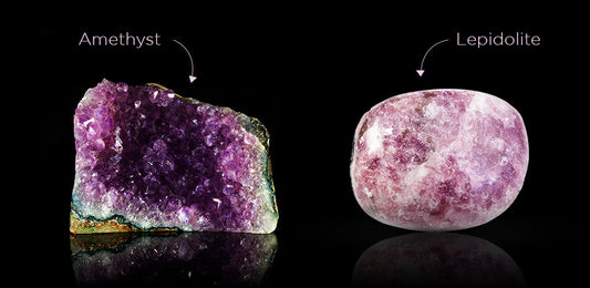Amethyst and lepidolite