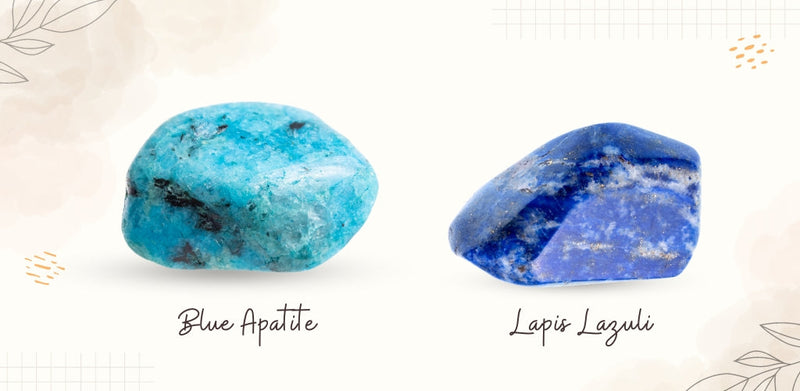 Blue Apatite and Lapis Lazuli