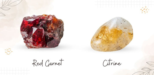 Red Garnet and Citrine