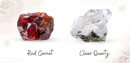 Red Garnet and Clear Quartz