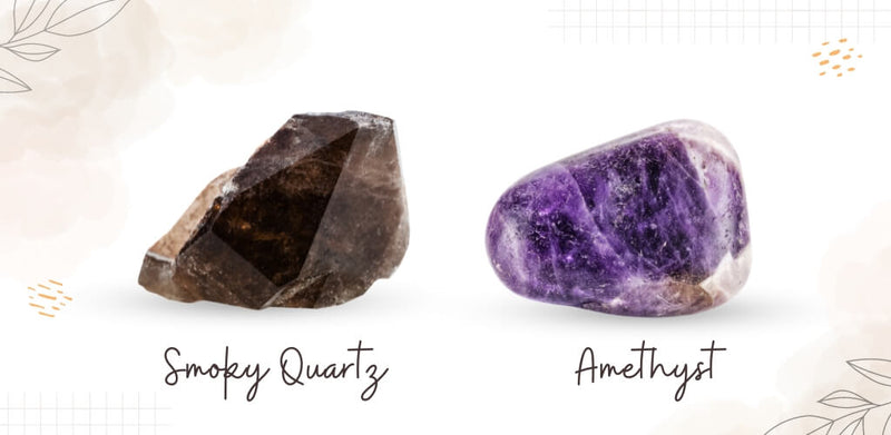 Smoky Quartz and Amethyst