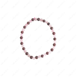 4mm rose quartz and garnet