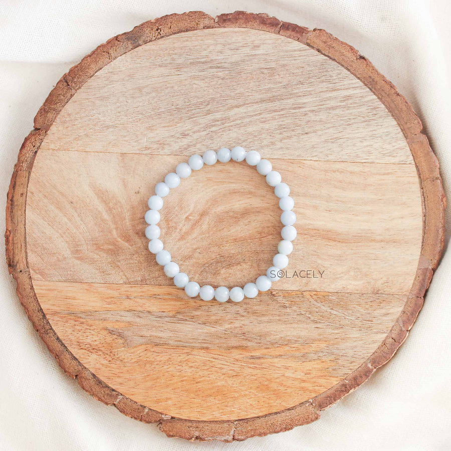 angelite bracelet 6mm beads