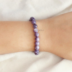 6mm Lepidolite Bead Bracelet