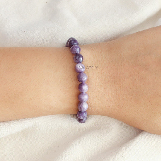 6mm Lepidolite Bead Bracelet