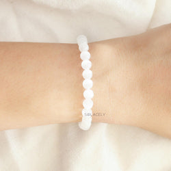 6mm White Selenite Bracelet