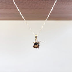 Smoky Quartz Sterling Silver Necklace