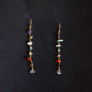 Seven Chakra Gold plated Earring