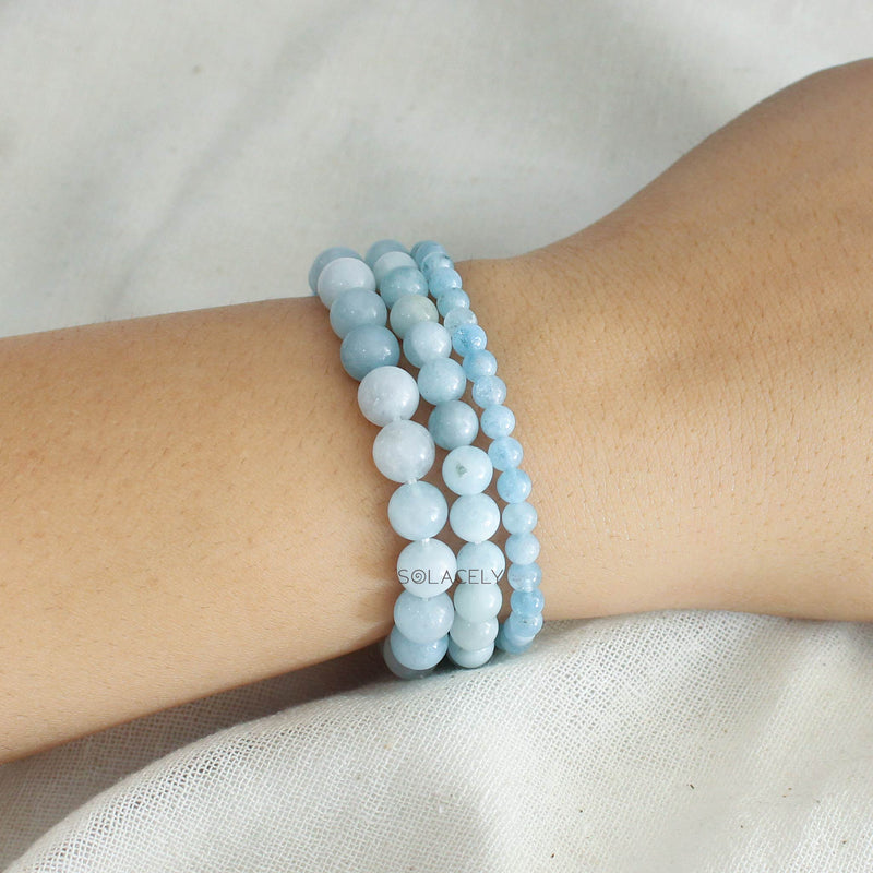 Aquamarine Beaded Bracelet