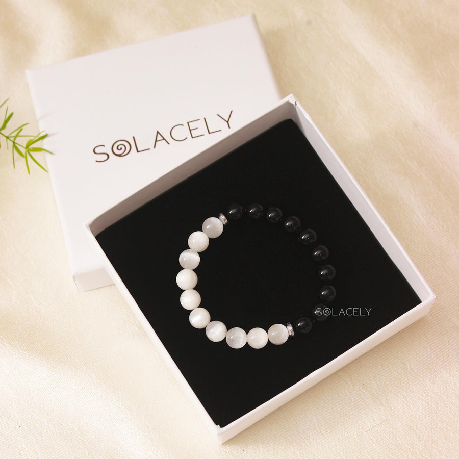 Protection bracelet with black tourmaline