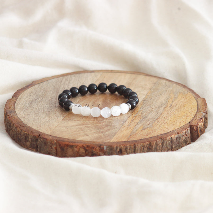 Crystal healing bracelet with charms