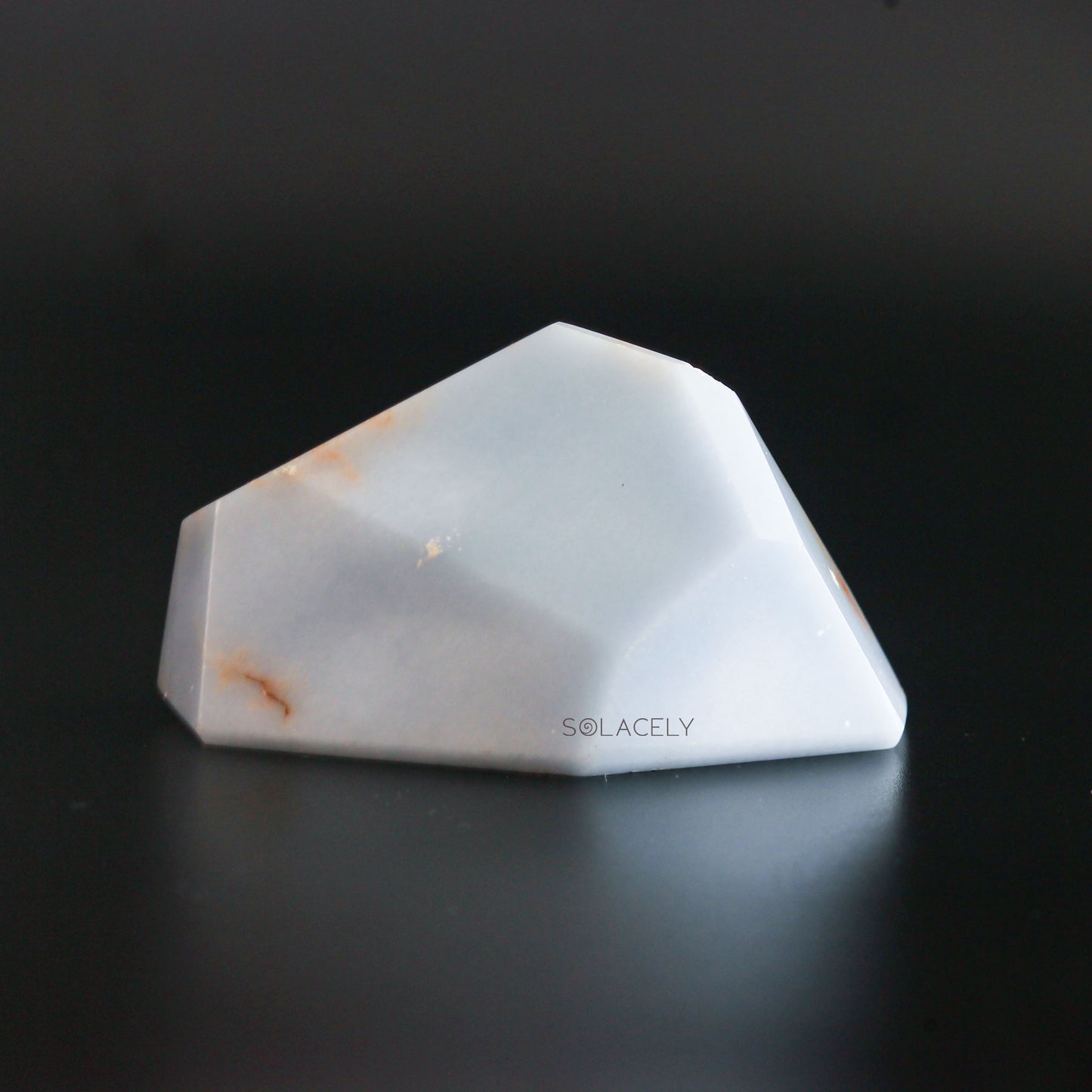 Raw blue Angelite stone