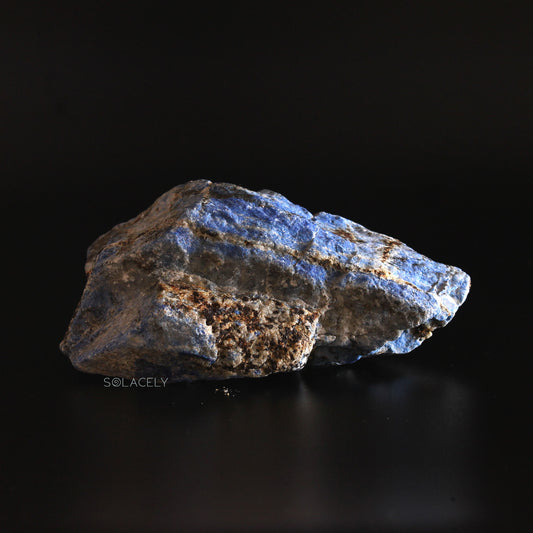 Raw gemstones in rich blue