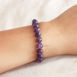 Amethyst Bracelet - 8mm Bead