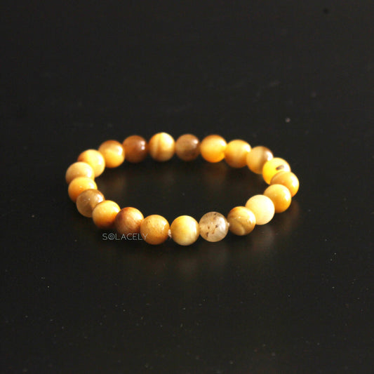 Cat's Eye Crystal Bracelet - 8mm Beads