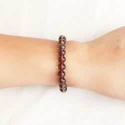 Smoky quartz bracelet 8mm beads