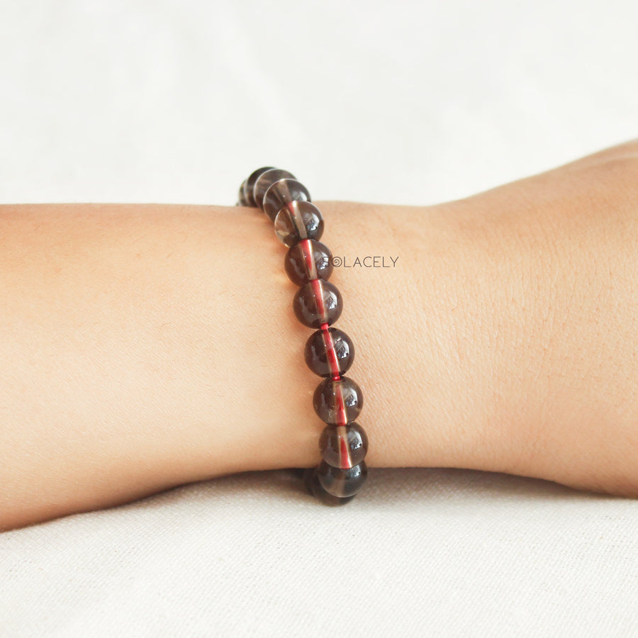 Smoky quartz crystal energy bracelet