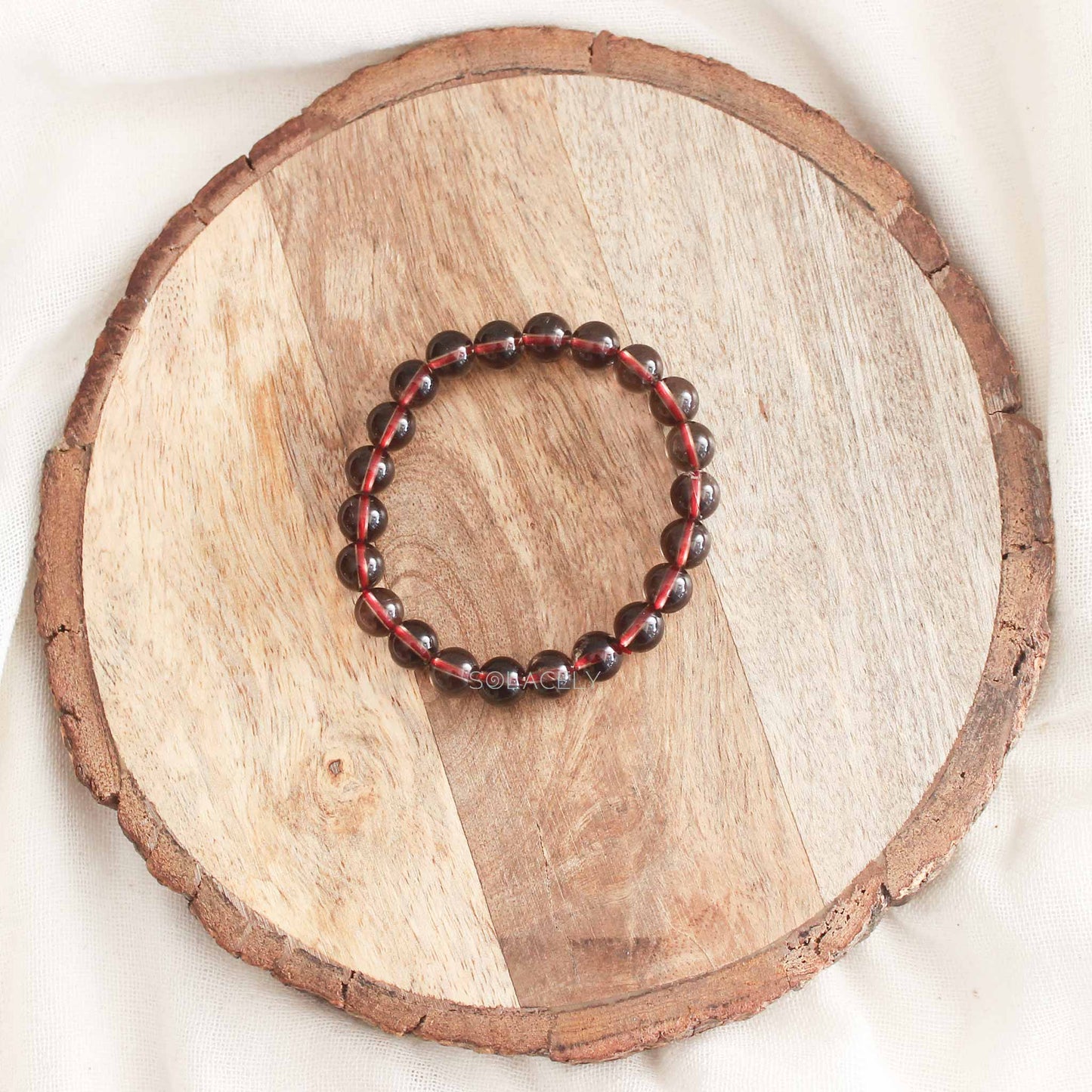 Natural smoky quartz crystal bracelet