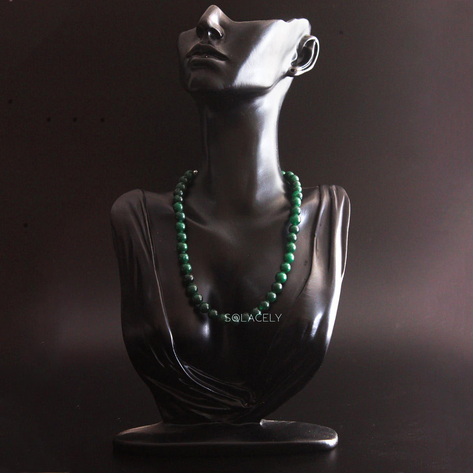 Green Jade Beaded Necklace