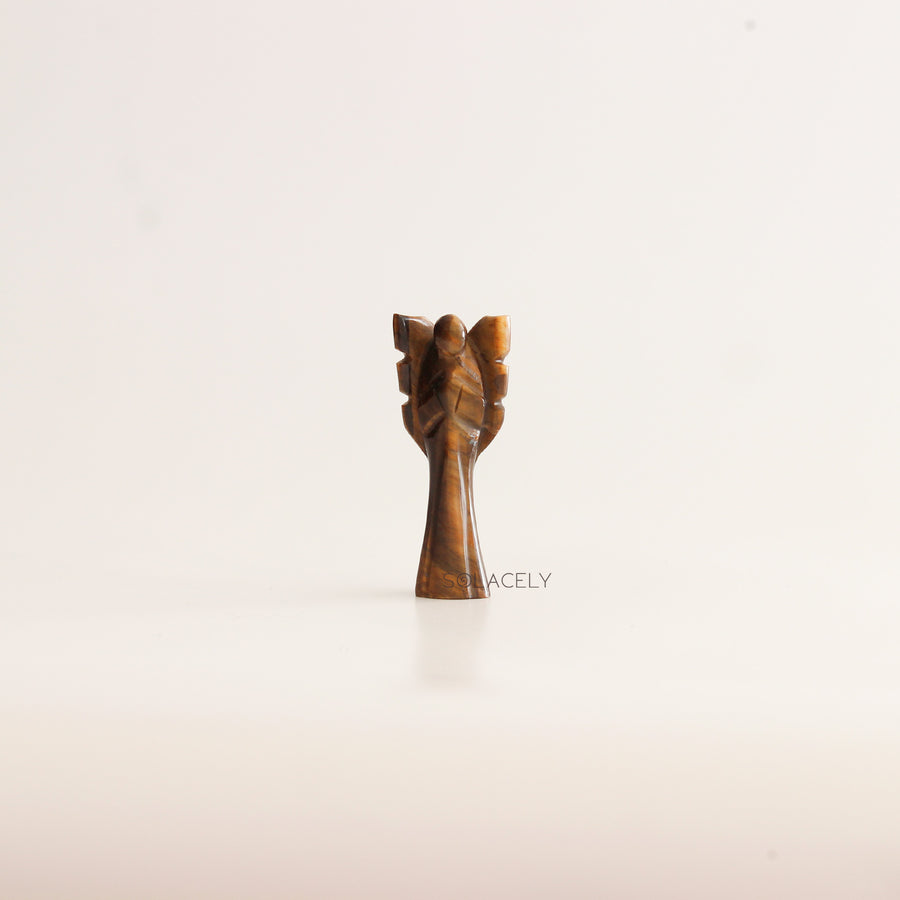 Tiger Eye Angel Figurine