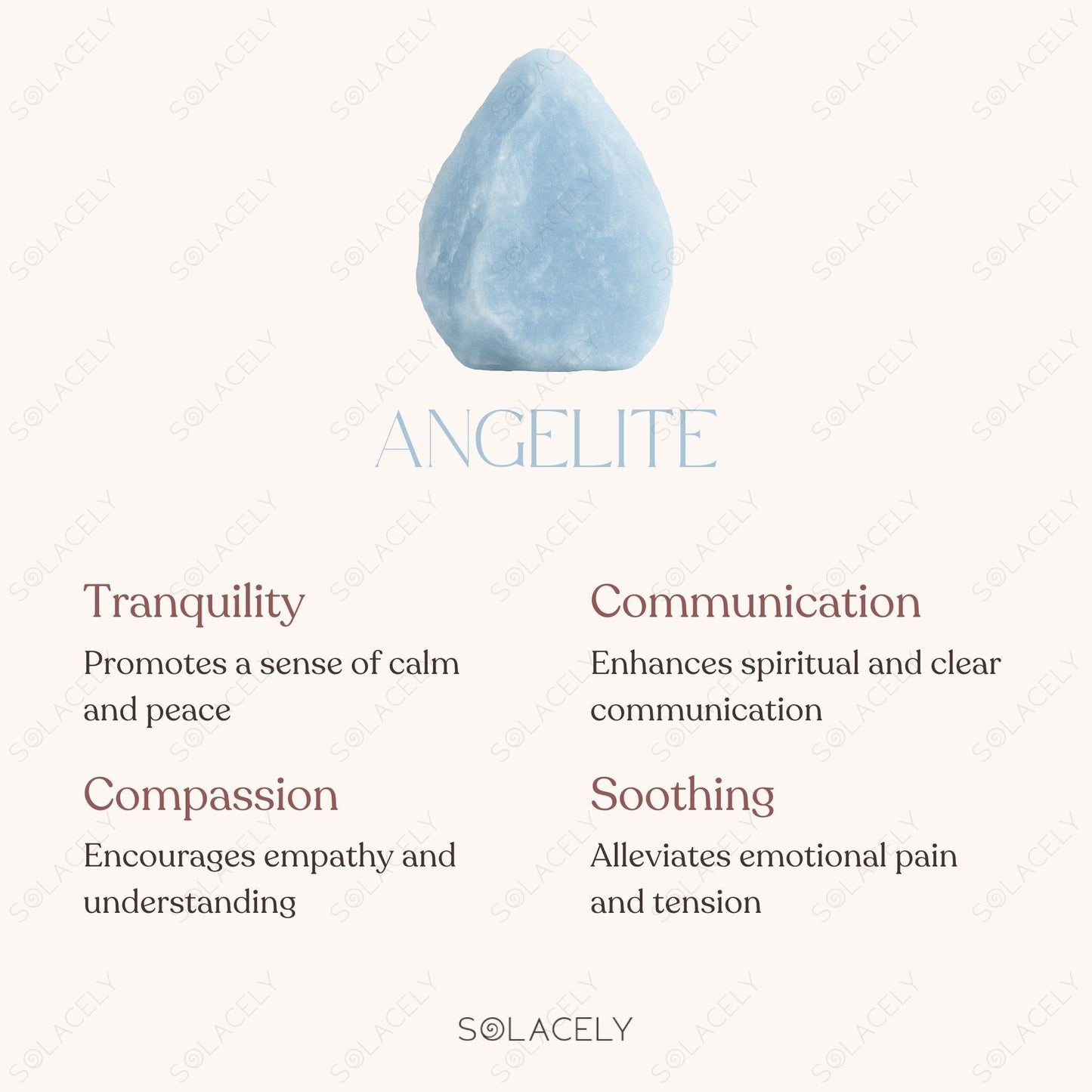 Angelite Raw Stone with spiritual benefits