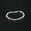 Angelite, Rose Quartz, and Moonstone Beaded Adjustable Bracelet