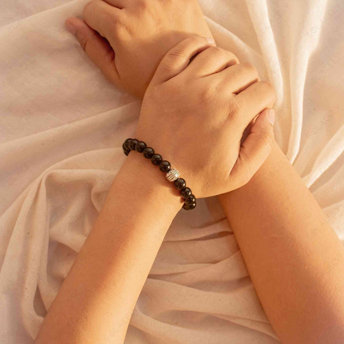 black onyx bead bracelet