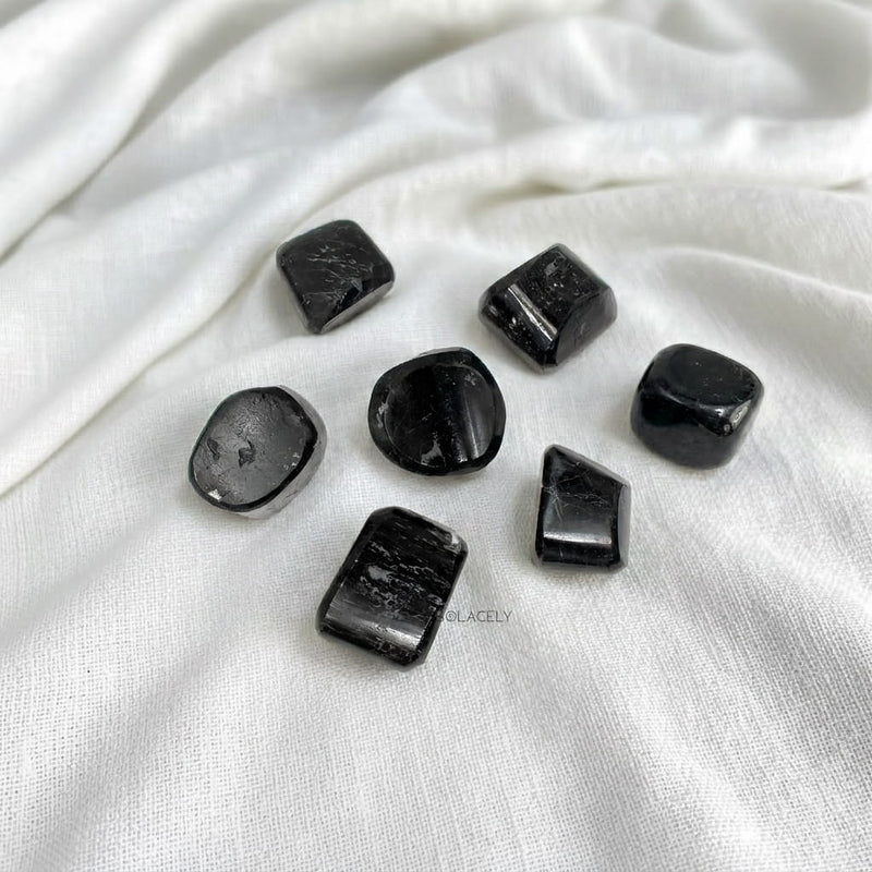 Black tourmaline tumble stones