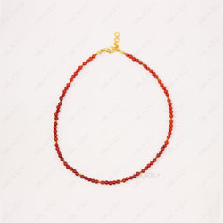 carnelian necklace with hematite spacers