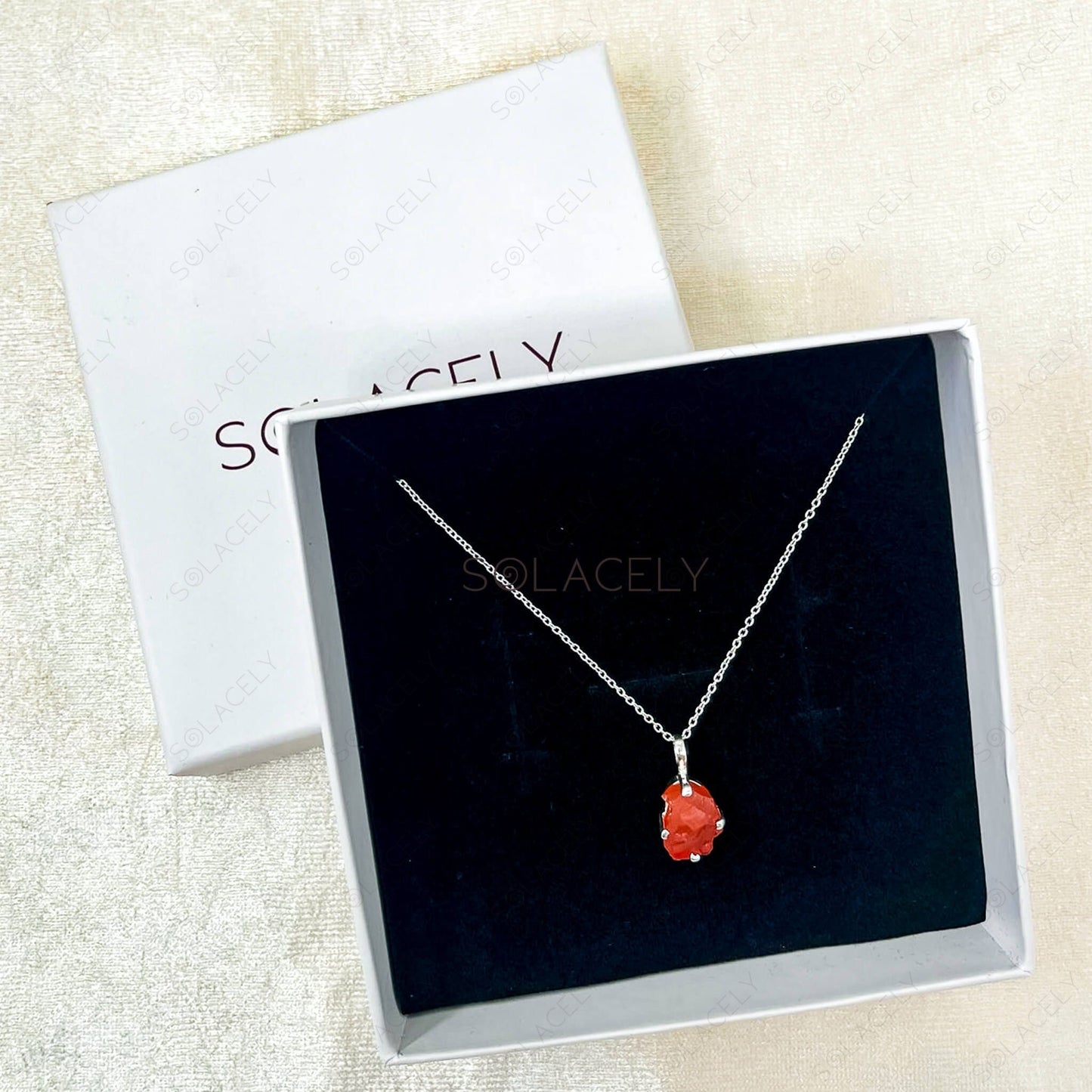 carnelian sterling silver pendant 03