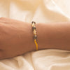 citrine and pyrite success crystal rakhi