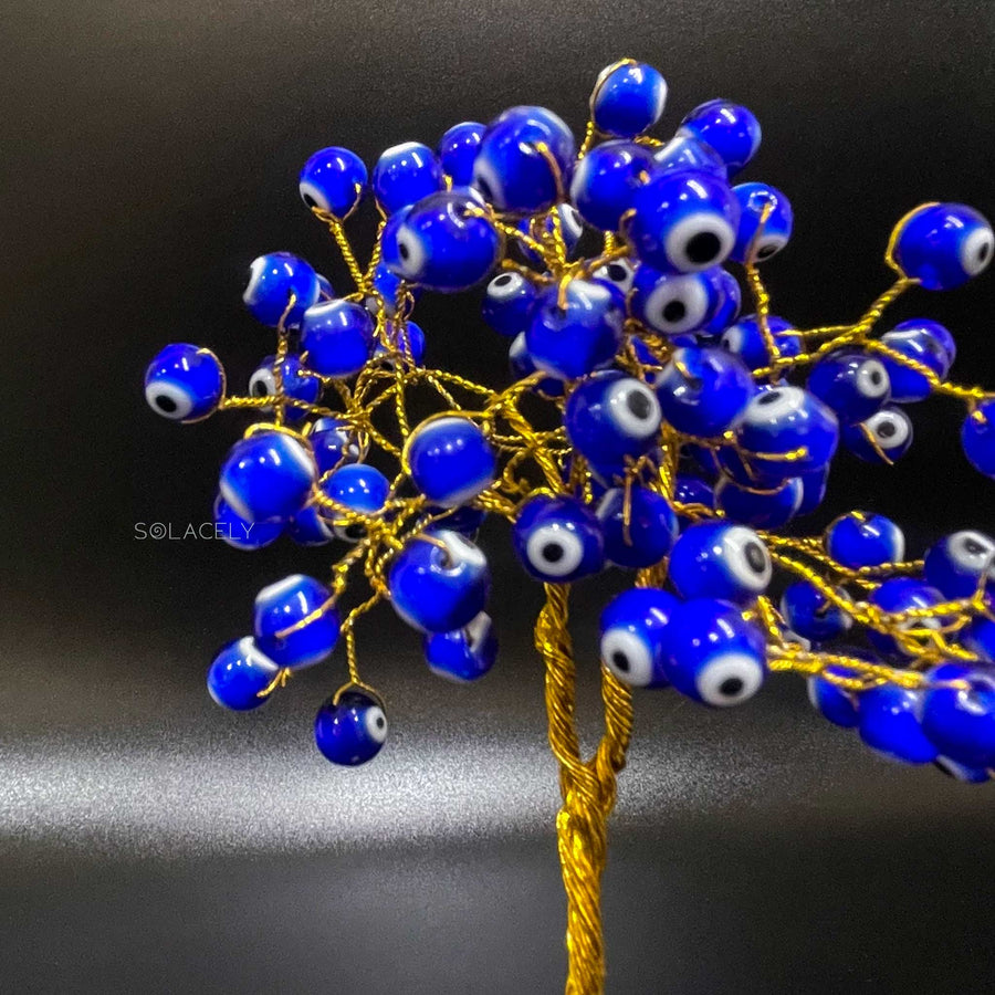 Crystal tree with evil eye base