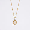 Dainty rose quartz necklace