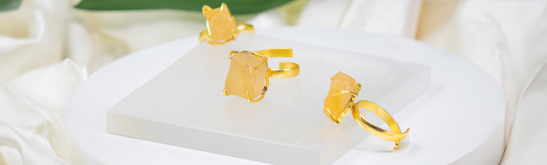 yellow citrine ring