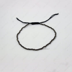 faceted pyrite anklet