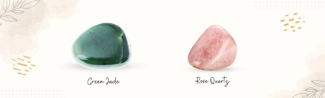 green jade and rose quartz banner image