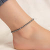 Hematite Stretchable Anklet with Faceted Beads