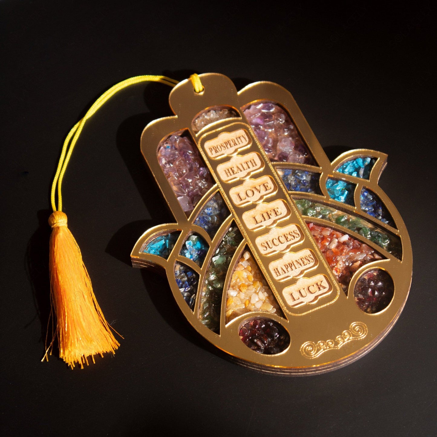 Hamsa Hand Hanger With Seven Chakra