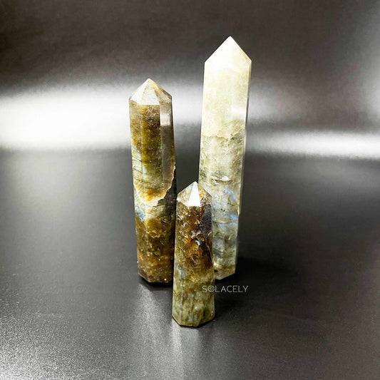 Labradorite crystal wand