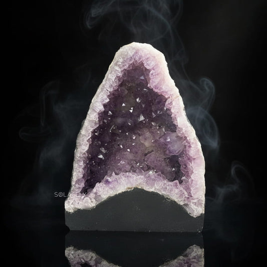 Large brazilian amethyst geode cave crystal