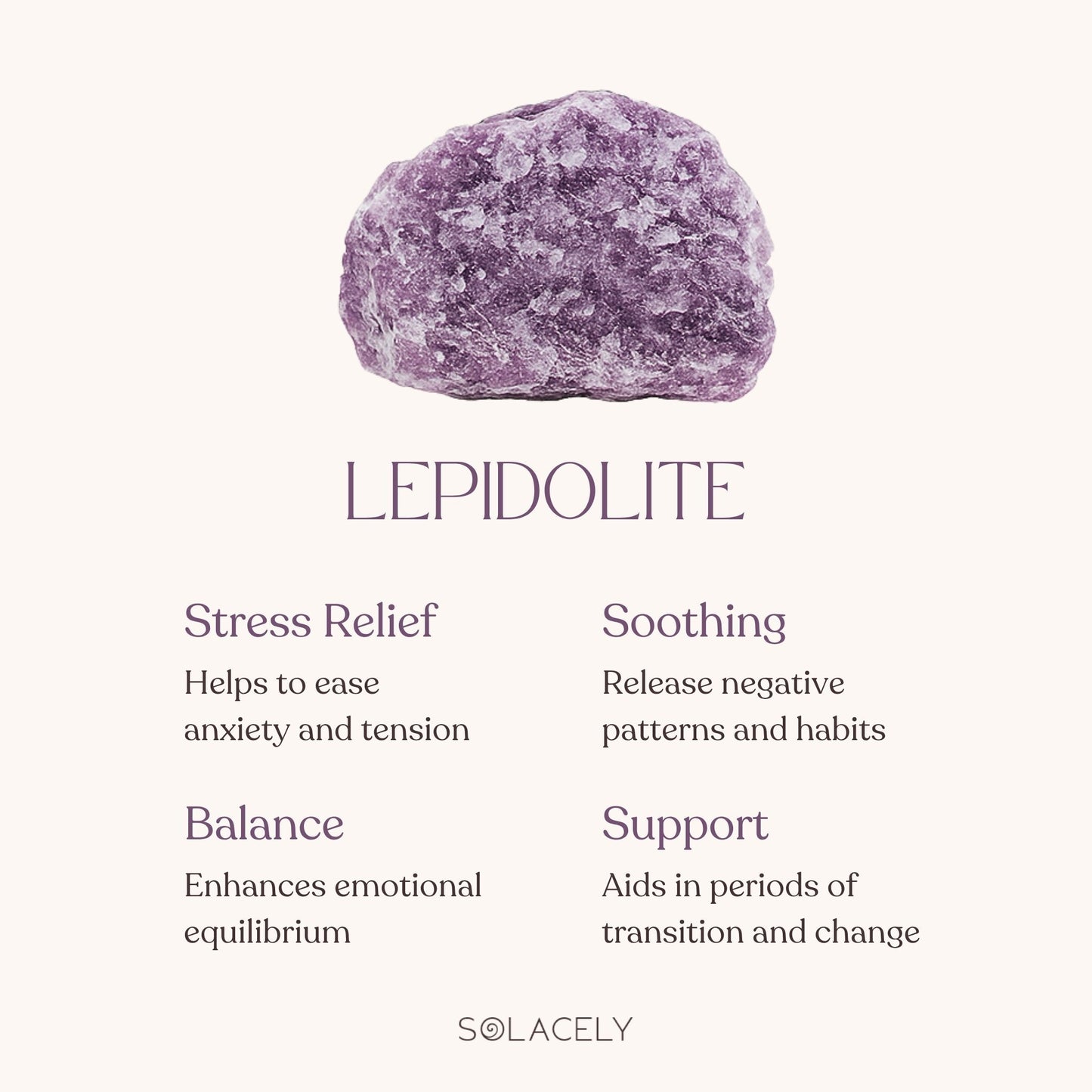 Lepidolite Bracelet for Stress Relief