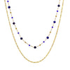 Midnight blue lapis lazuli layered necklace