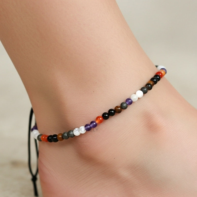 Multi Crystal Anklet