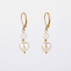 Moonstone baroque pearl drop earrings