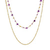 Mystic glow amethyst layered necklace