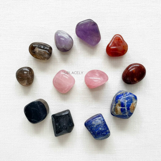 Natural crystal stones pack