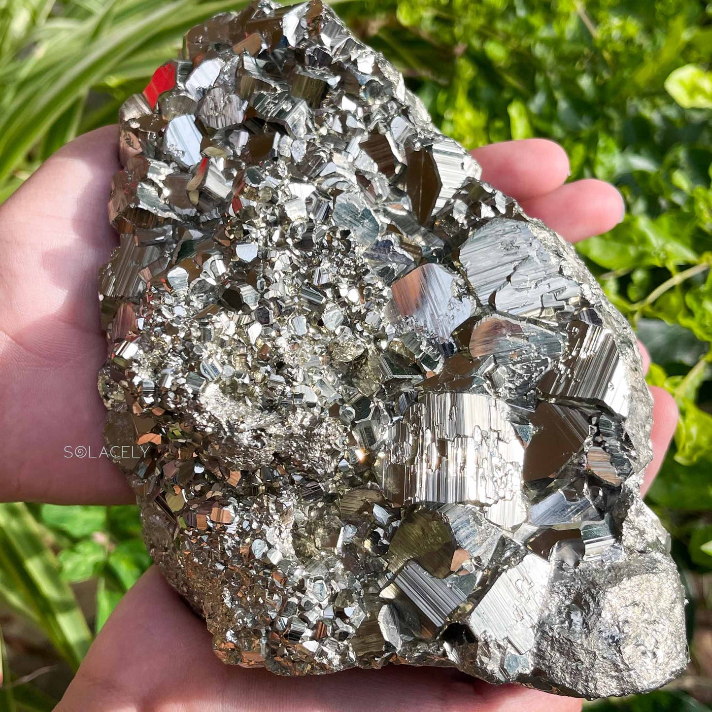 Natural pyrite cluster