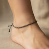 Faceted Pyrite Anklet - 2mm Beads