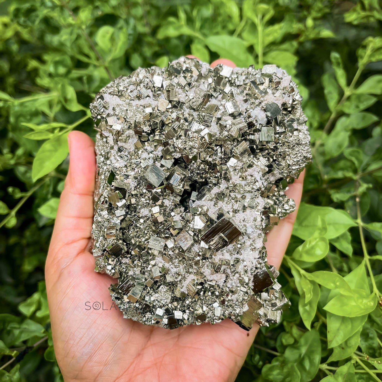 Peruvian Pyrite Cluster - Golden Manifestor
