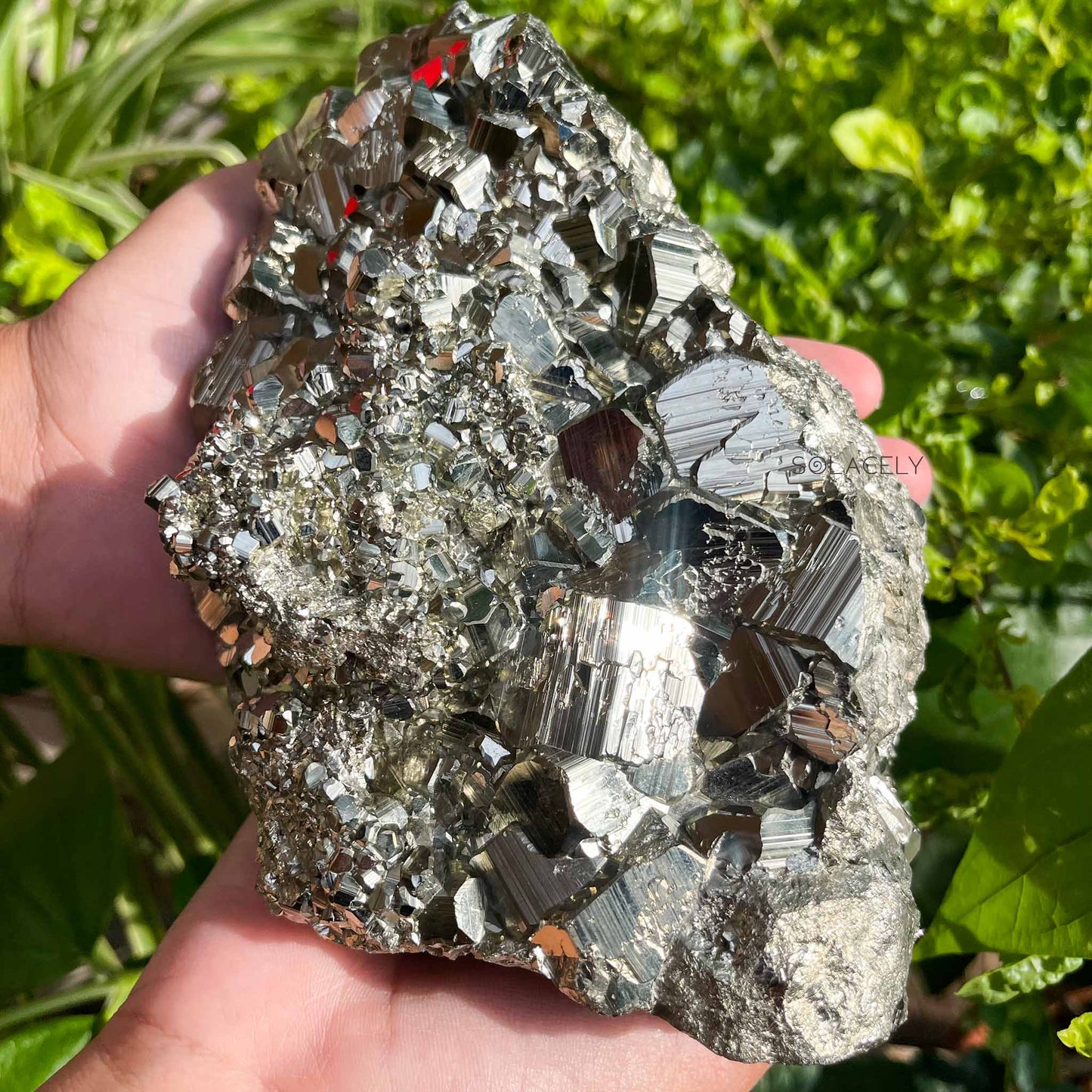 Raw pyrite crystal